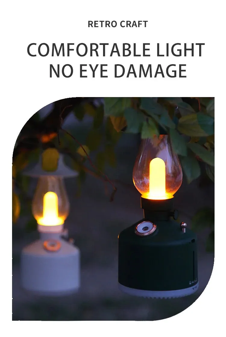 Wireless Air Humidifier & Camping Lamp – USB Rechargeable Aromatherapy Diffuser with LED Light