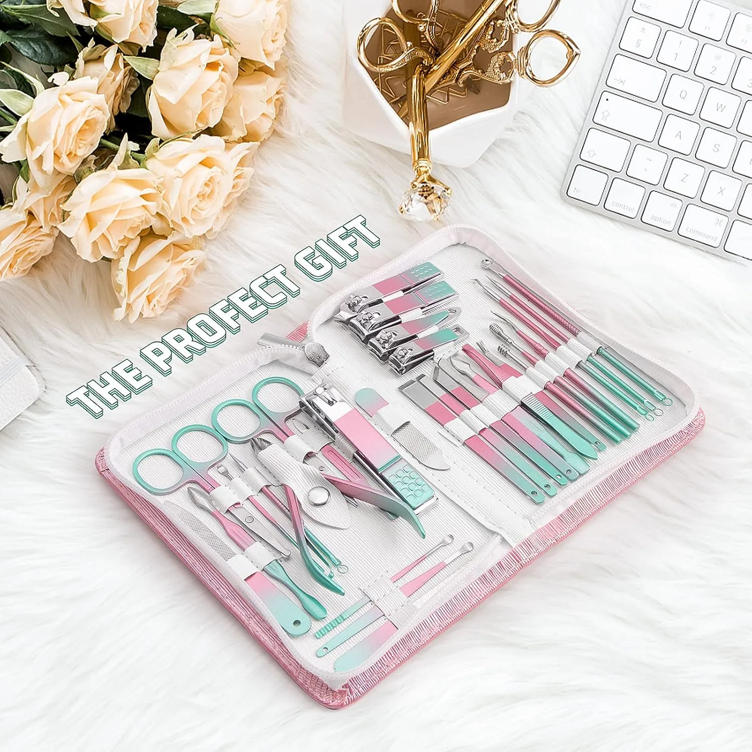 WOAMA Manicure Set 30 In 1 Pedicure Kit Nail Clippers Set Manicure Kit Professional Stainless Steel Nail Kit For Women Men