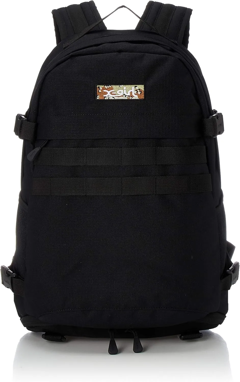 X-Girl 105205053001 Mills Logo Adventure Backpack, MILLS LOGO ADVENTURE BACKPACK Camo