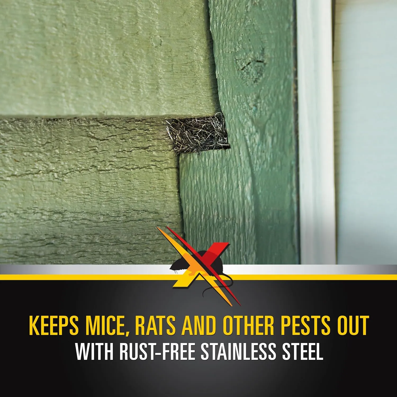 Xcluder Rodent Control Fill Fabric, Large DIY Kit, Stainless Steel Wool, Stops Rats and Mice