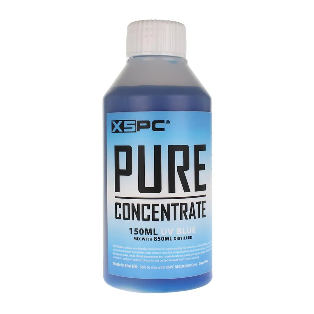 XSPC Pure Distilled Concentrate Coolant, 150ml, UV Blue