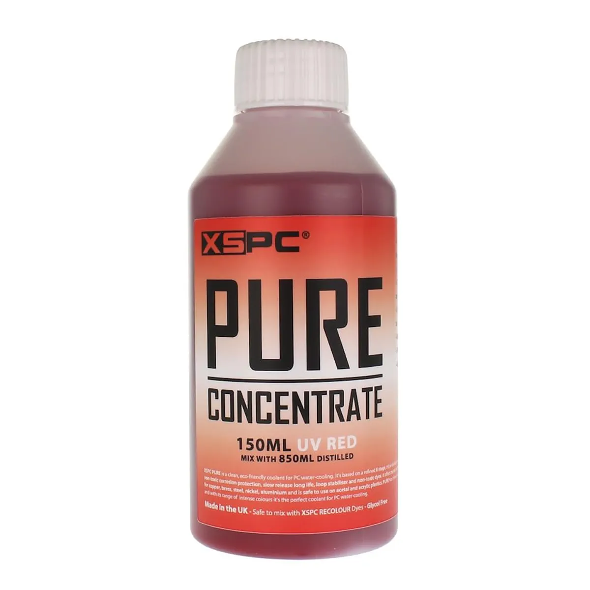 XSPC Pure Distilled Concentrate Coolant, 150ml, UV Red