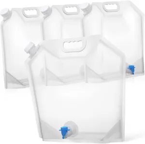 Yardwe Collapsible Water Containers Bag Camping Water Jugs Transparent Emergency Use