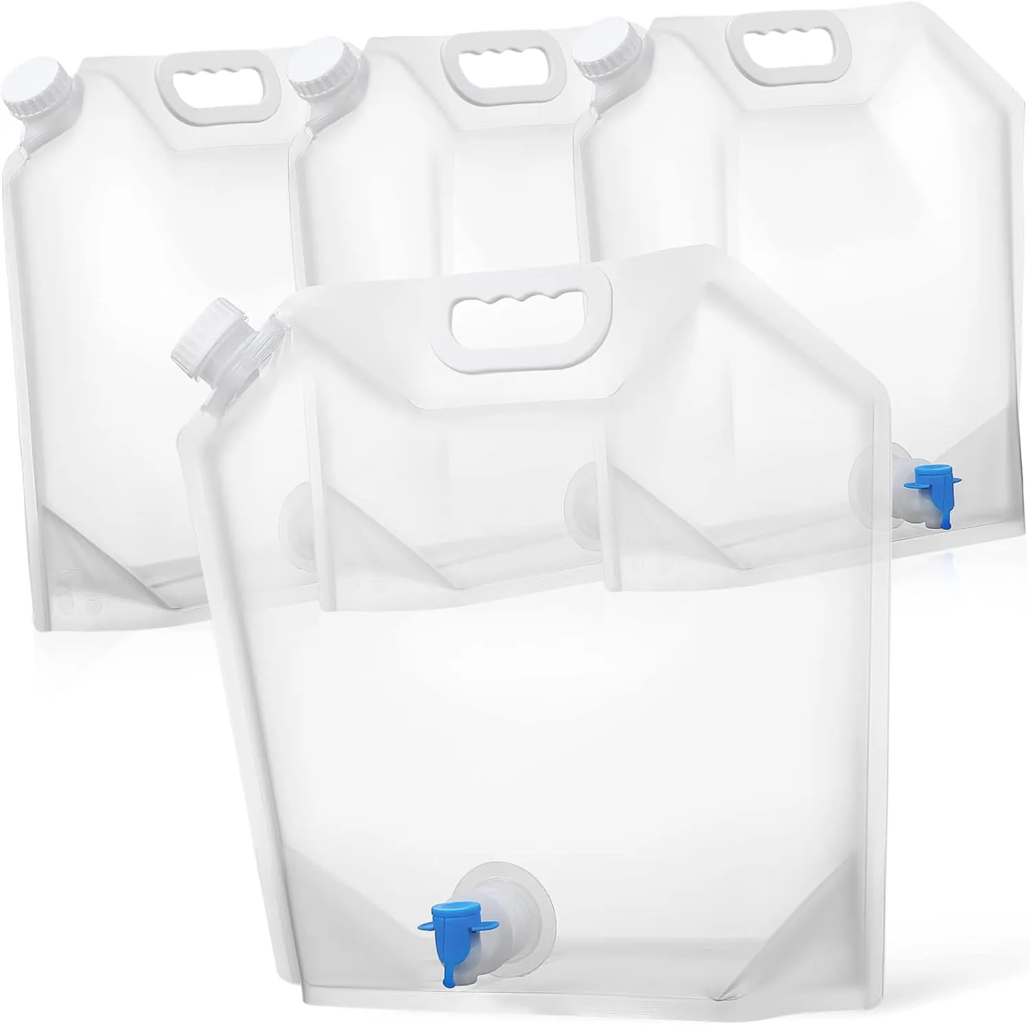 Yardwe Collapsible Water Containers Bag Camping Water Jugs Transparent Emergency Use