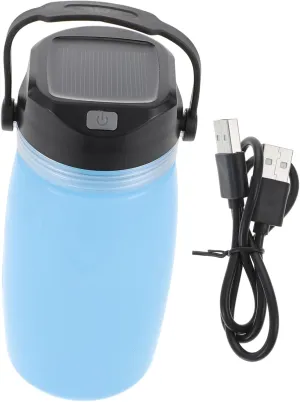 Yardwe Solar Charging Kettle Collapsible Water Bottle for Camping Night Light Kettle for Hiking
