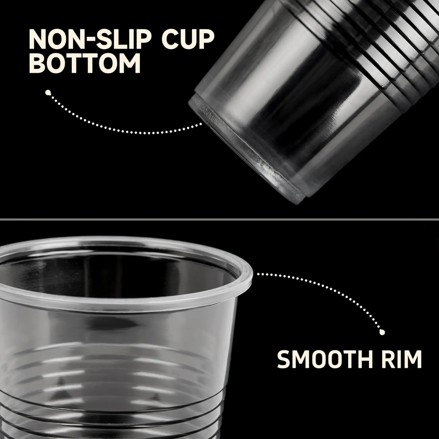 YEEHAW 9 oz Plastic Cups, 500 Pack - Clear Disposable Drinking Water Cups for Cold Beverages, Ideal for Party