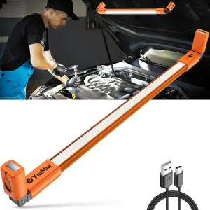 YiaMia LED Work Light, Rechargeable Underhood Work Light, Hood Light Bar with Magnetic and Hooks, Cordless Bright Work Lamp for Car Repairing Garage Workshop