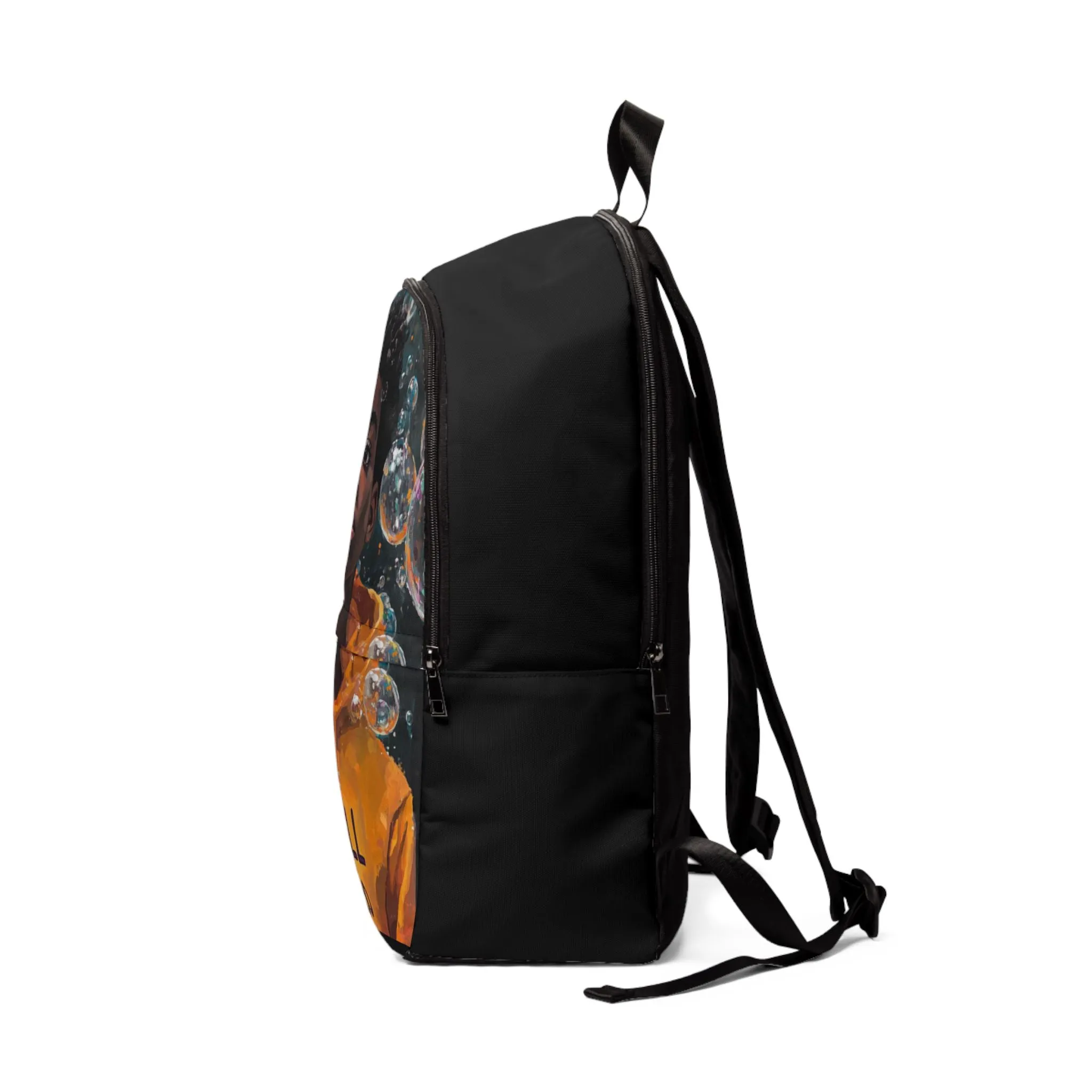 Youthful Anxiety Awareness Graphic Backpack with Bubble Design - Perfect for School & Casual Outings