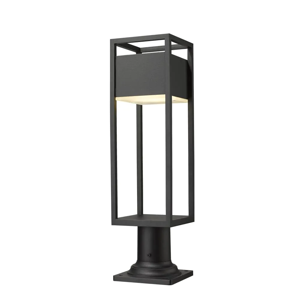 Z-Lite Barwick Black LED Outdoor Pier Mounted Fixture 585PHMR-533PM-BK-LED