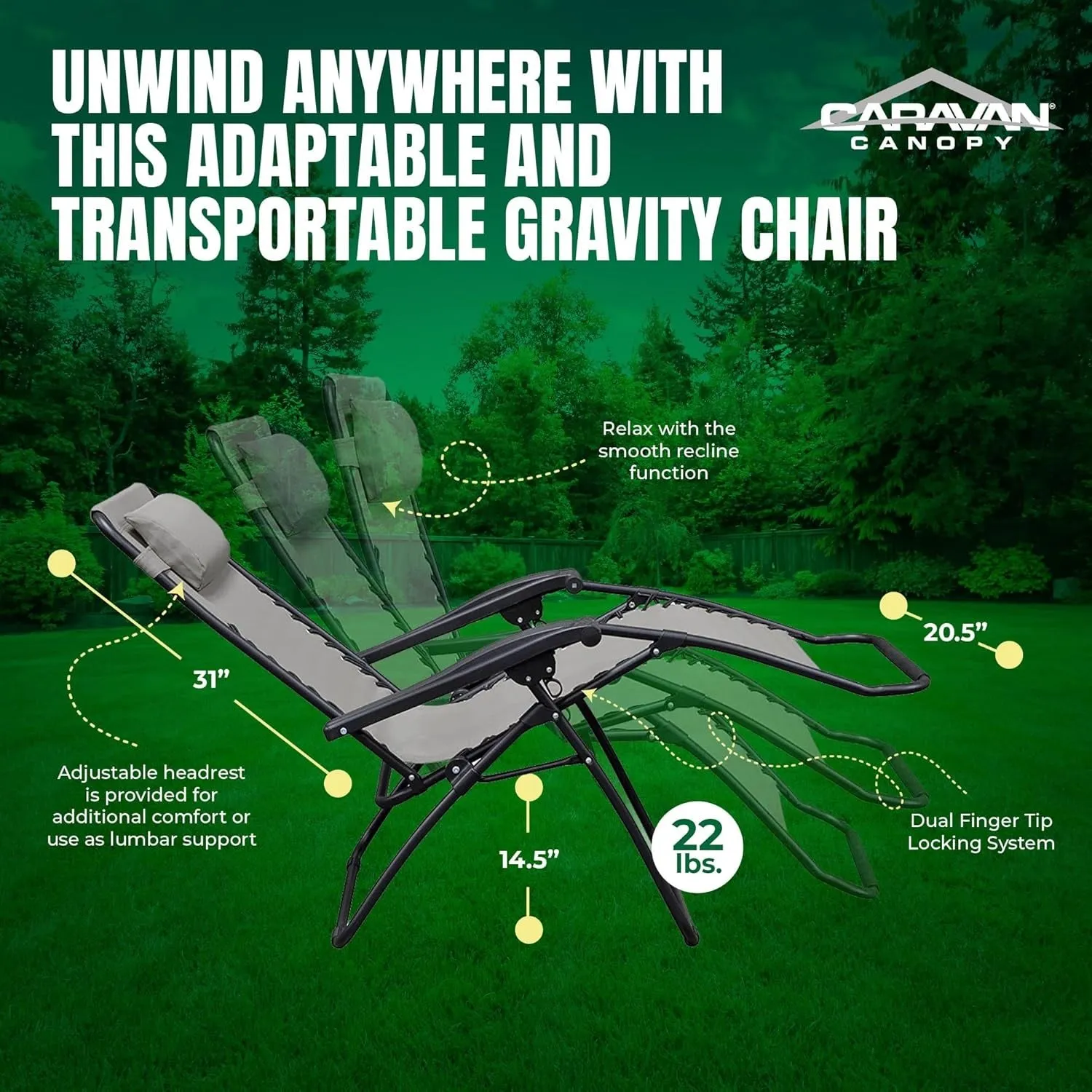 Zero Gravity Outdoor Portable Folding Lounge Chair for Adults