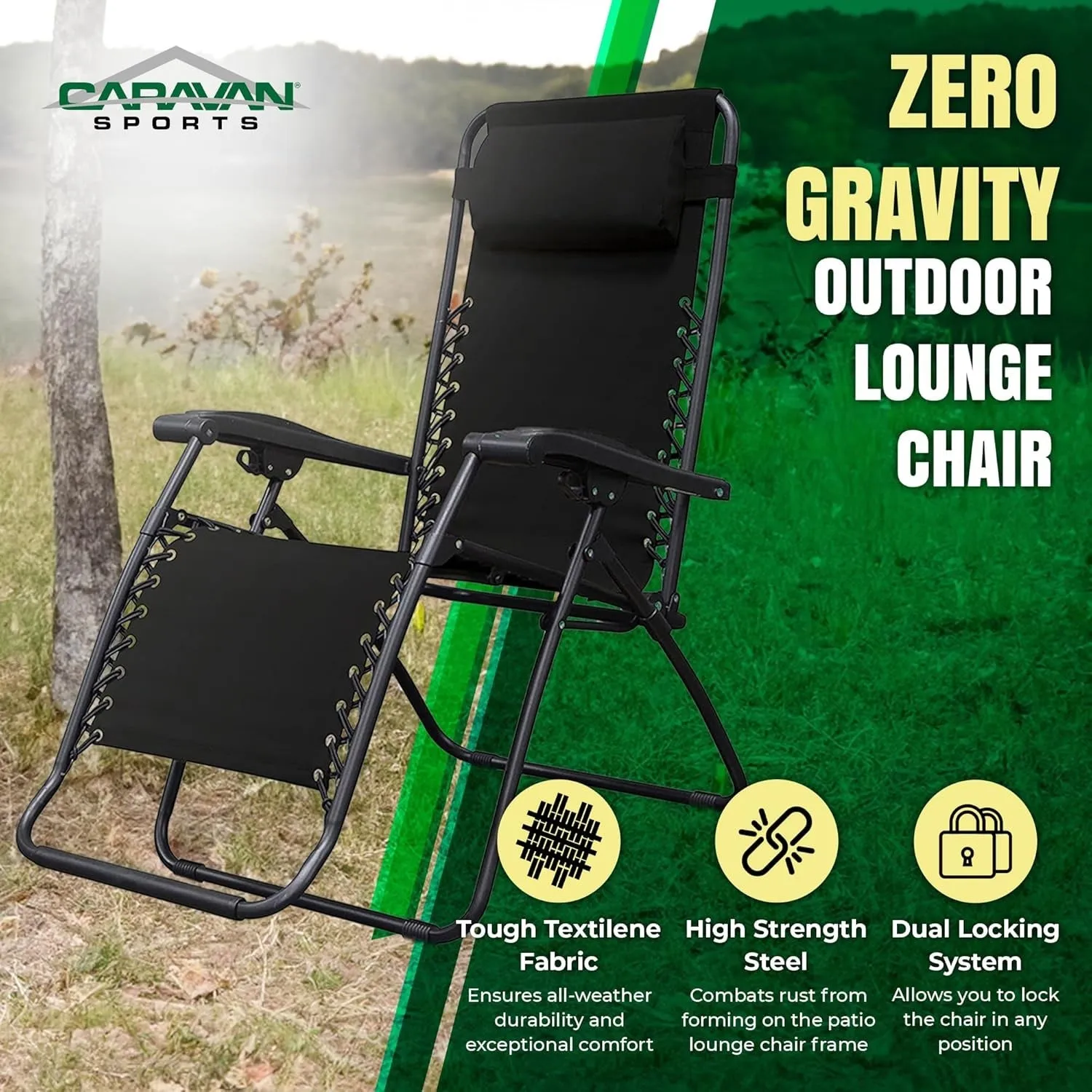 Zero Gravity Outdoor Portable Folding Lounge Chair for Adults