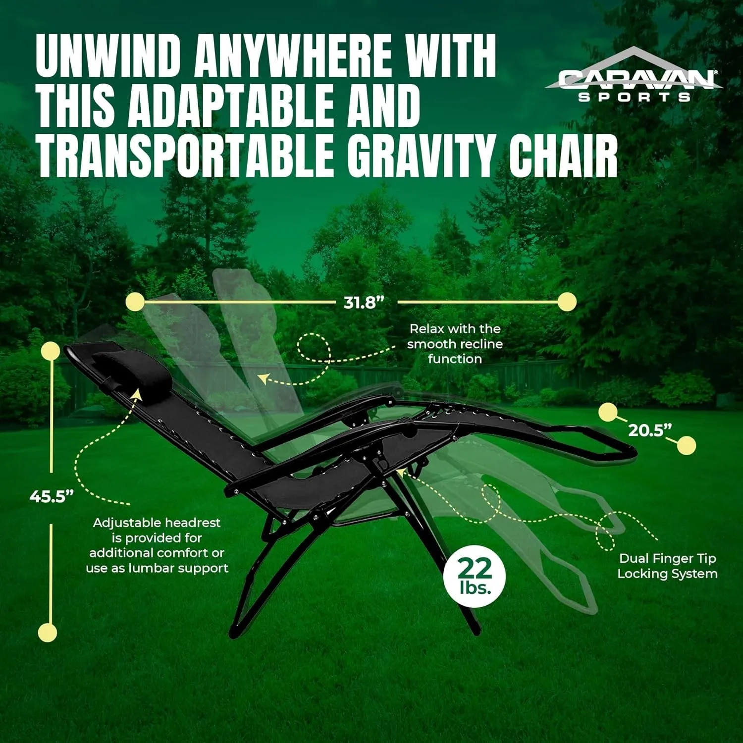 Zero Gravity Outdoor Portable Folding Lounge Chair for Adults