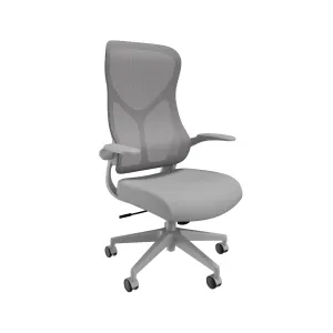 Zip Mesh Back Chair with Folding Arms