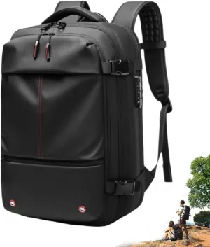ZJQ AeroPack Backpack, Aeropack Vacuum Compression Backpack, 60L Expandable with Water Resistant for Travel Adventure (Black)