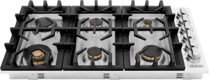 ZLINE 36" Gas Cooktop with 6 Gas Brass Burners (RC-BR-36)