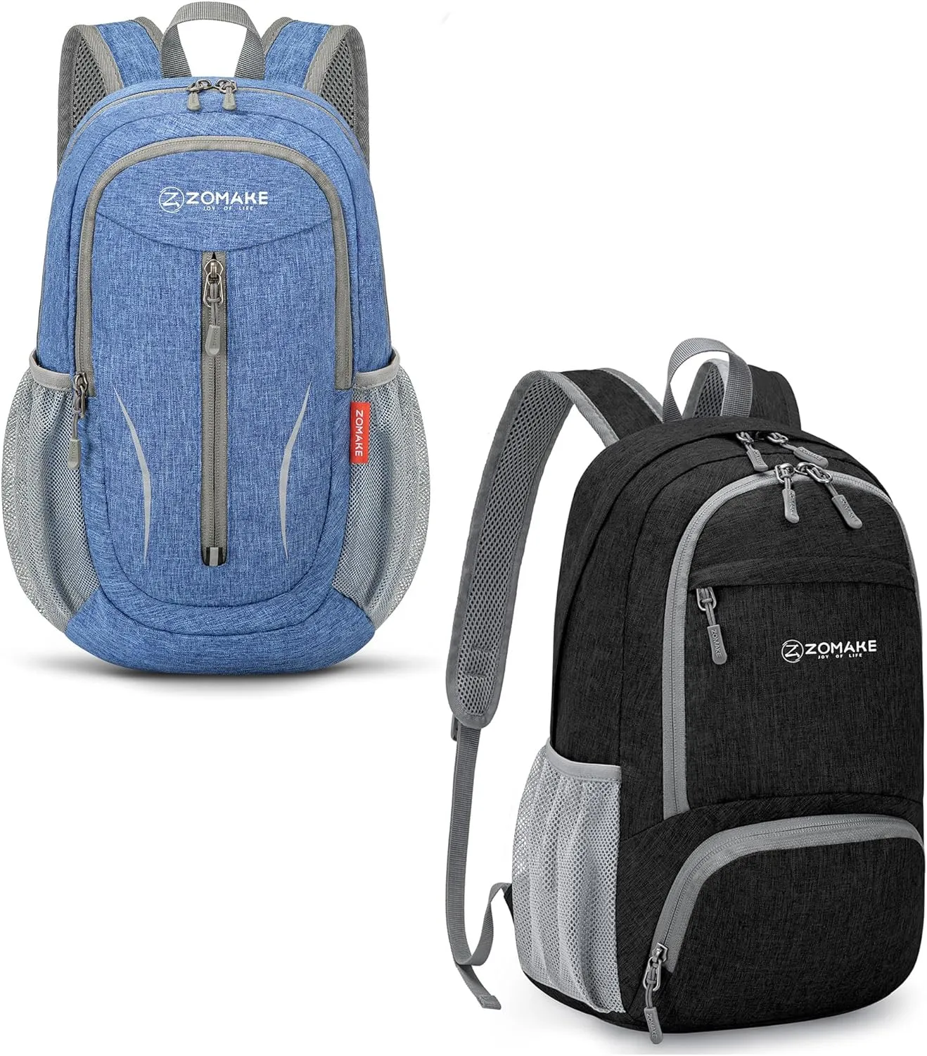 ZOMAKE 10/20L Small Hiking Backpack for Women Men - Lightweight Packable Hiking Daypack - Tear Resistant Foldable Day Pack for Travel Camping Outdoor Sports(Dark Blue&Black)