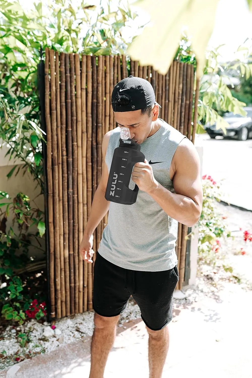 ZULU Goals Large Water Bottle Jug with Time Marker & Handle for All Day Hydration | Silicone Soft Straw with Locking Leak-Proof Lid | For Gym, Camping, Workout, and Outdoors | BPA-Free | 64oz, 128oz