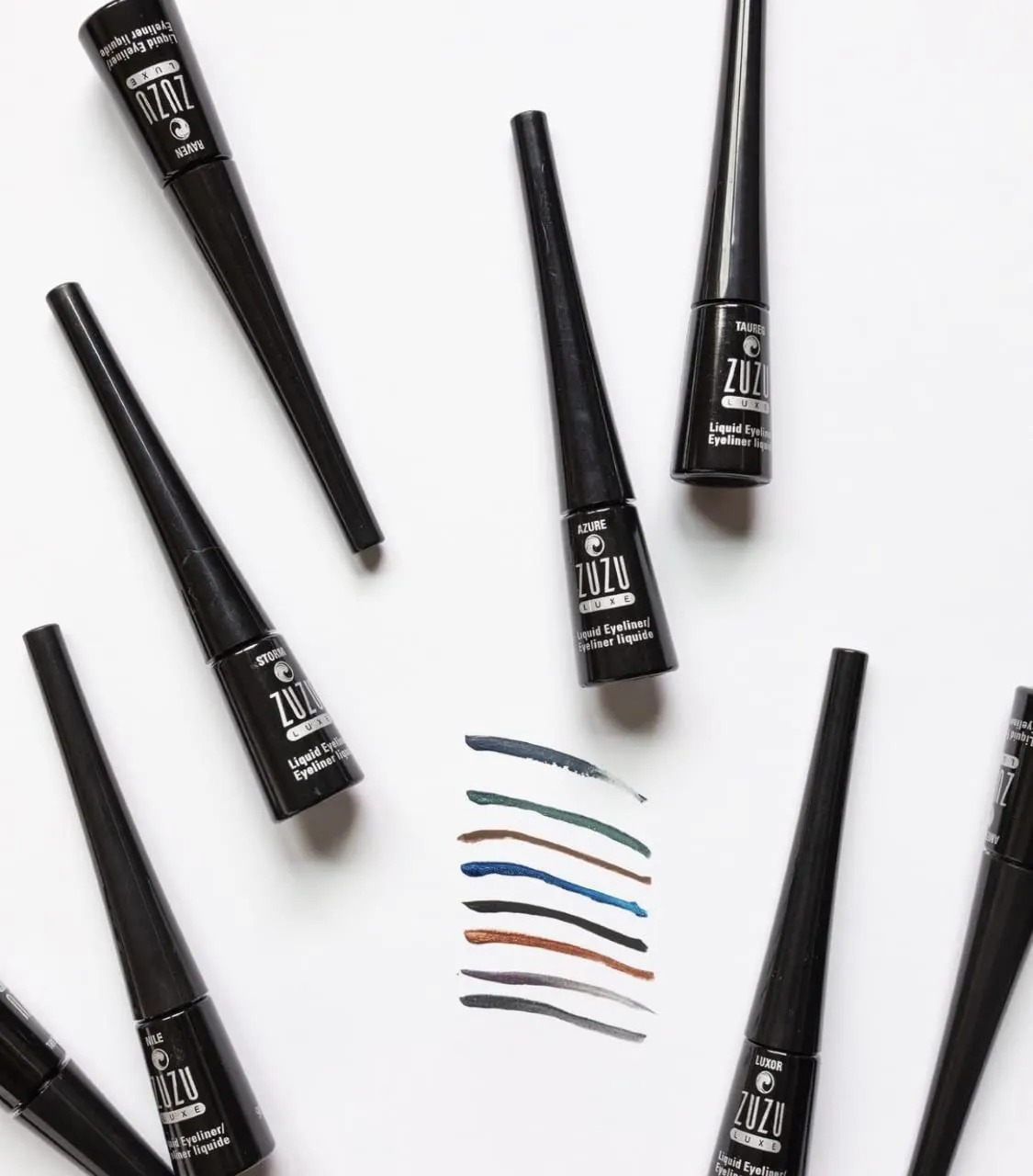 Zuzu Luxe Liquid Eyeliner (Nile),0.1 oz,Precision liquid liner, fine calligraphy tip, quick-drying, water resistant. Natural, Paraben Free, Vegan, Gluten-free,Cruelty-free, Non GMO.