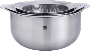ZWILLING Prep 6-pc Brushed Stainless Steels Nesting Bowls & Strainers Set